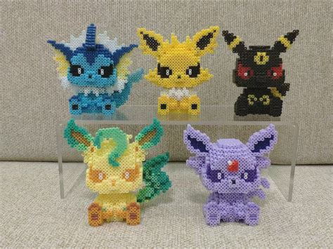 Pokemon Eevee 3d Perler Bead Pattern Digital Etsy