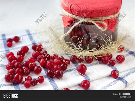 Cranberry Jar Jam On Image And Photo Free Trial Bigstock