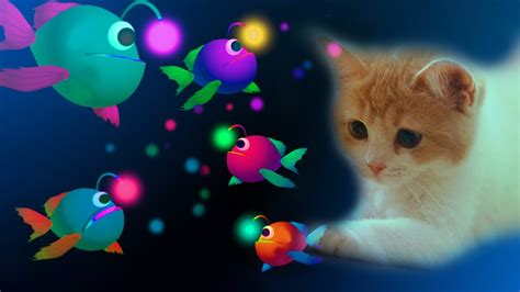 JUEGOS PARA GATOS Ver Y Atrapar Peces Con Luces En Pantalla