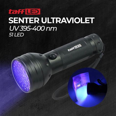 Senter Ultraviolet UV 400nm 51 LED Sinar UV Untuk Berbagai Keperluan