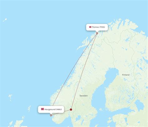 All Flight Routes From Tromso To Haugesund Tos To Hau Flight Routes