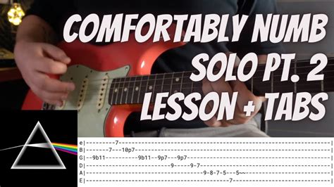 Pink Floyd Comfortably Numb Solo Lesson With Tabs Youtube