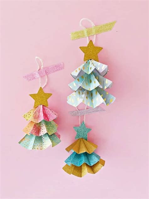 Diy Paper Tree Ornaments With Template Hello Wonderful Diy And Crafts Sewing Paper Tree