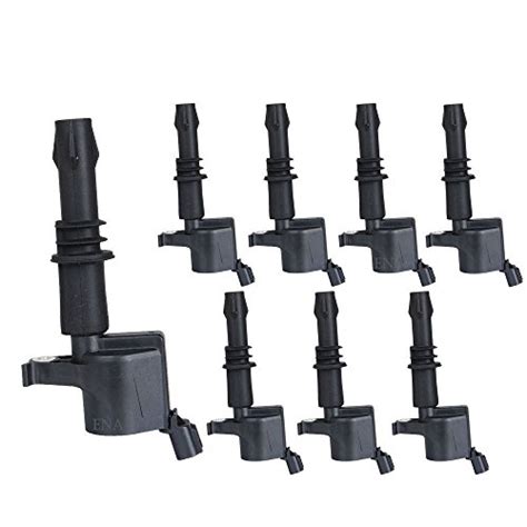 ENA Set Of 8 Straight Boot Ignition Coil Pack Compatible With Ford