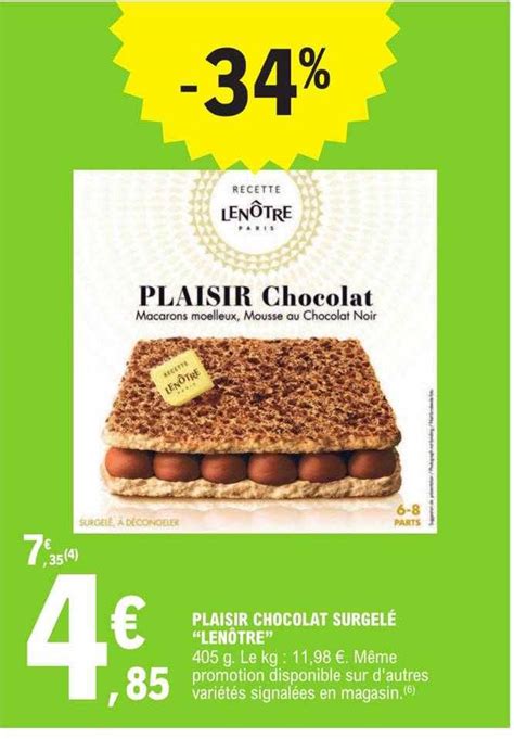 Promo Plaisir Chocolat Surgel Len Tre Chez E Leclerc Icatalogue Fr