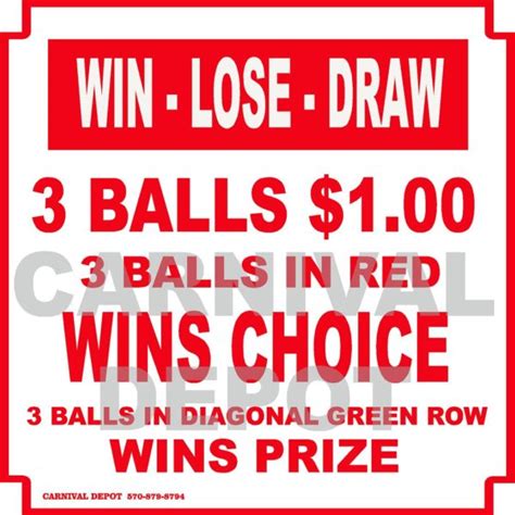 Win- Lose - Draw Sign