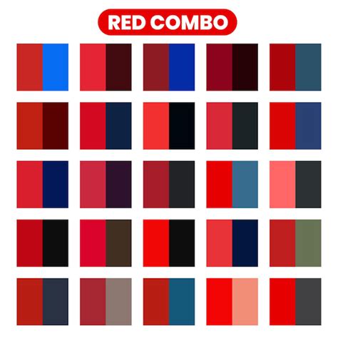 Premium Vector | Vector red color combinations