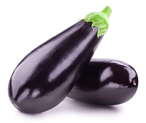 Premium Photo Ripe Fresh Raw Purple Eggplant Isolated