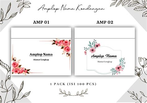 Detail Template Desain Amplop Kondangan Koleksi Nomer 10