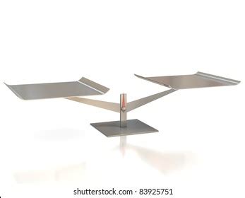 Simple Balance Scale On A White Background D Rendering Images