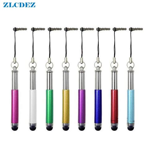 Aluminum Universal Elastic Phone Collapsible Touch Screen Pen Mini Stylus Capacitive Pen For