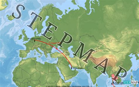 StepMap Weltreise Flug Landkarte für Welt