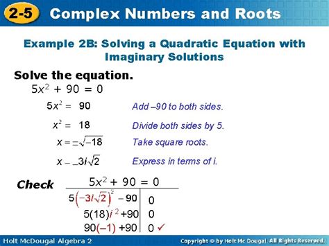 Solve Quadratic Equation With Complex Numbers Tessshebaylo