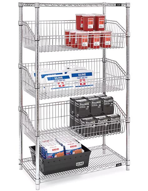 Wire Basket Shelves, Wire Basket Shelving in Stock - ULINE