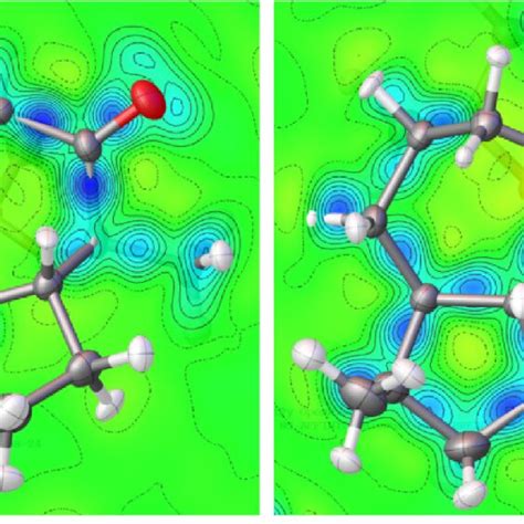 Deformation Density Map Of The Molecule Drawn At 01 EÅ À3