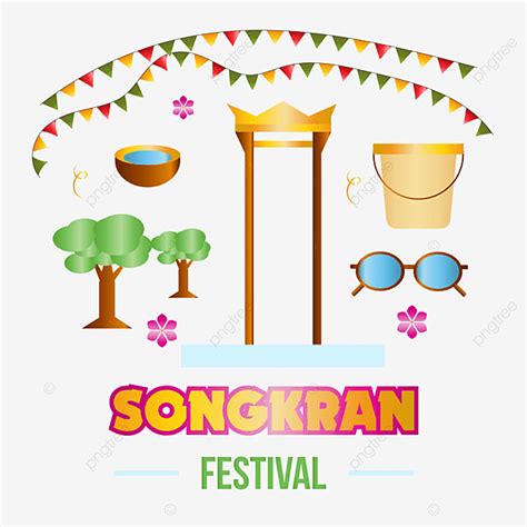 Songkran Festival Thai Vector Art PNG Thai Songkran Festival Vector