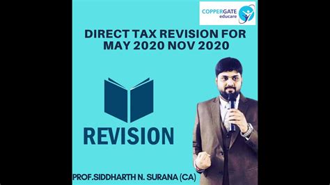 Ca Final Revision For Direct Tax In 100 English For May Nov 2020 By