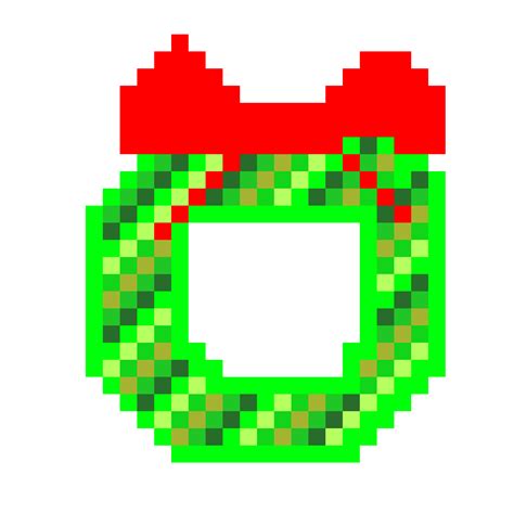 Christmas Wreath Pixel Art