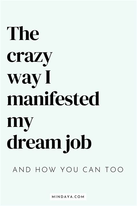 Dream job quotes – Artofit