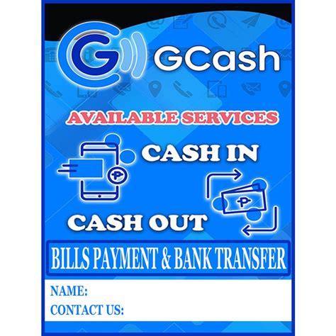 GCASH Cash In And Cash Out Tarpaulin Cod Available 8x12 60 OFF