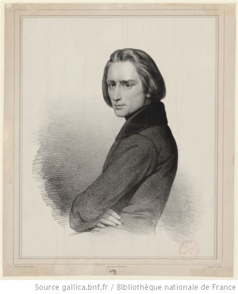 Franz Liszt lithogr par Léon Noël d après le tableau dAry Scheffer