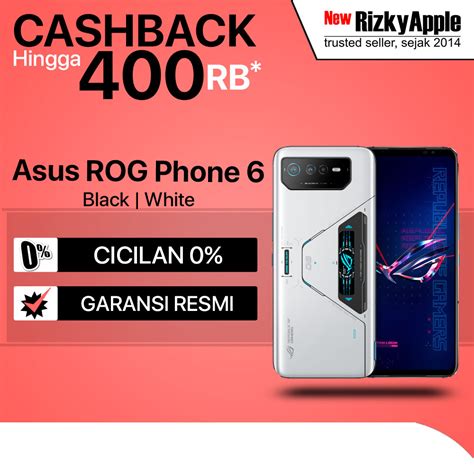 Jual ASUS ROG PHONE 6 16 512GB 12 128GB Original Black White Garansi