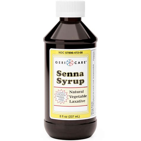 Geri Care Senna Syrup Natural Vegetable Laxative Carewell