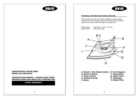 Ital Steam Iron Instructions At Michael Gladys Blog