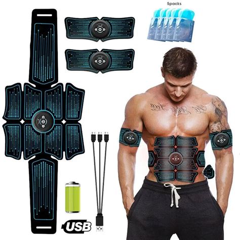 Estimulador Abs Recargable Ems Entrenador Muscular Abdominal