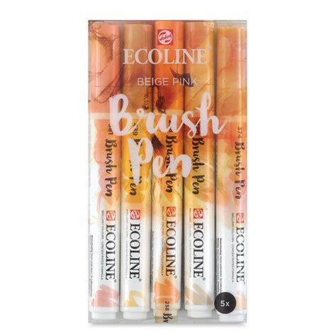 Royal Talens Ecoline Brush Marker Set Beige Pink Hues Set Of 5