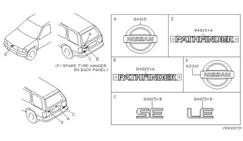 2004 Nissan Pathfinder Emblem & Name Label - Nissan Parts Deal