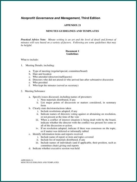 Osha Safety Committee Meeting Minutes Template Template Resume