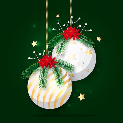 Free Vector Flat Design Christmas Balls Set