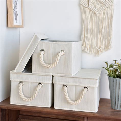 StorageWorks Fabric Storage Bins with Handles, Collapsible Storage ...