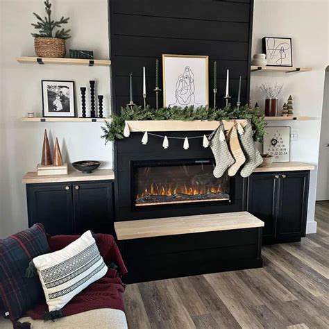 Wood Accents With Black Shiplap Fireplace Soul Lane