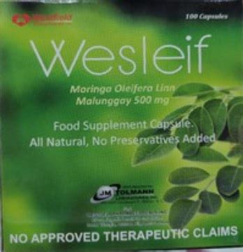 Wesleif Moringa Oleifera Linn Malunggay Mg Capsule S Price In