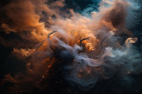 Premium AI Image Wispy Tendrils Of Smoke Delicately Curling And