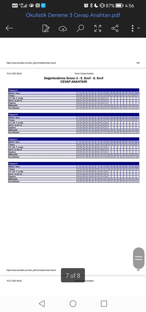 10 ocak 2023 okulistik 8 sınıf kurumsal deneme cevap anahtarı olan