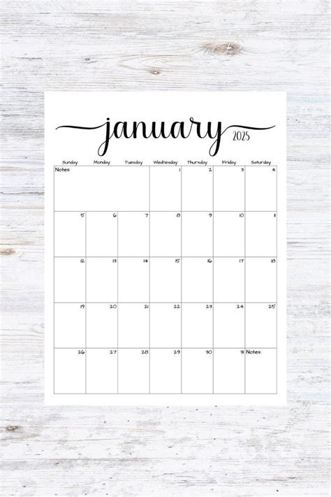 Fillableeditable January 2025 Calendar January 2025 Calendar Simple