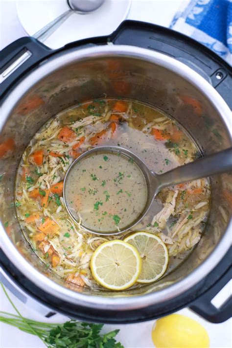 Easy Instant Pot Lemon Chicken Orzo Soup Piping Pot Curry