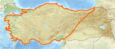 Anatolian Peninsula On World Map