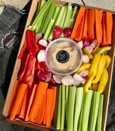 Fresh Vegetable Sticks Hummus MEDIUM Western Growers Fresh