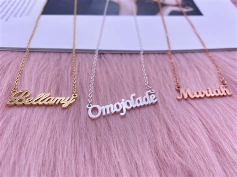 Baby Name Necklace Custom Name Necklace Kids Name Necklace - Etsy