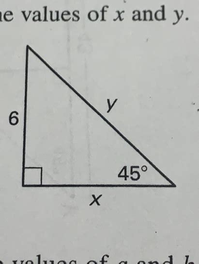 Solved Te Values Of X And Y Geometry