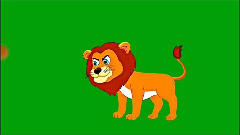 Green Screen Lion No Copyright Claim Animated Green Screen YouTube