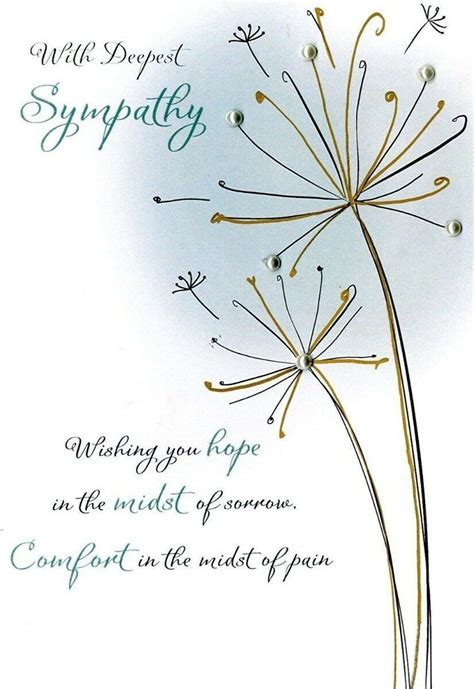 Hand Decorated With Deepest Sympathy Card Floral Hope And Comfort