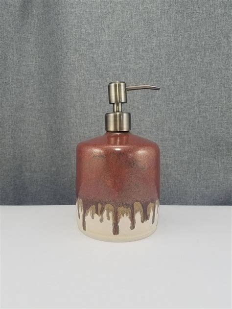 In Stockceramic Soap Dispenser Stoneware Lotion Pump Pottery Dispensers