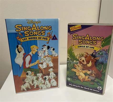 Disney Vhs Sing Along Songs Circle Of Life Vhs Notes Of