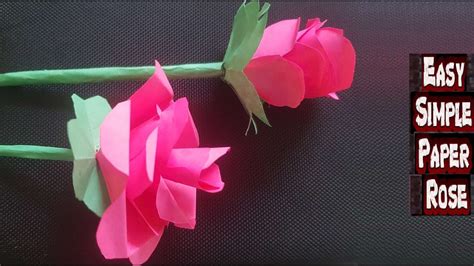 How To Make Very Easy And Simple Paper Rose Step By Step World Of