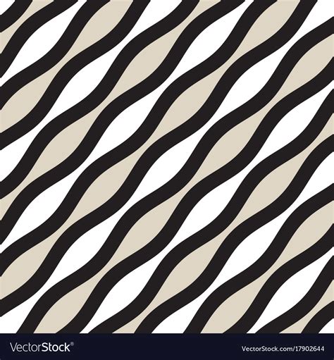 Seamless geometric pattern monochrome wavy Vector Image